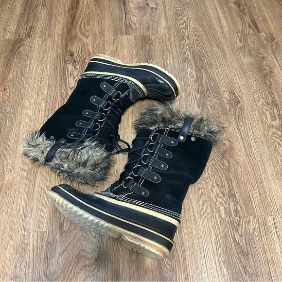 SOREL Joan of Arctic black waterproof snow winter boots shoes women’s 7