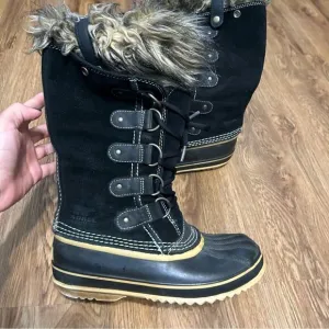 SOREL Joan of Arctic black waterproof snow winter boots shoes women’s 7