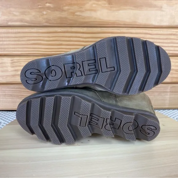 Sorel Joan Of Arctic Wedge Heel 7.5 US Taupe Chelsea Ankle Boots NL3022-240