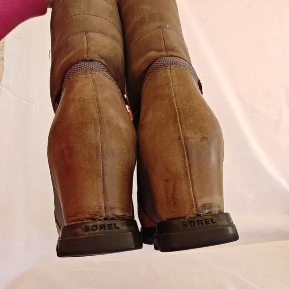 Sorel Joan of Arctic Wedge III Lexie Waterproof Leather Boots NL4365-052 Size 8