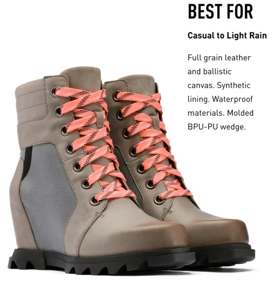 Sorel Joan of Arctic Wedge III Lexie Waterproof Leather Boots NL4365-052 Size 8
