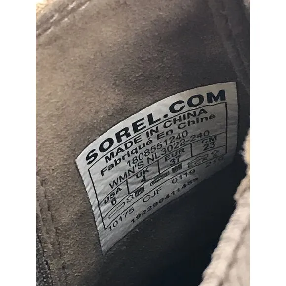 Sorel Joan of Arctic Wedge Leather Slip On Ankle Boots Womens  6