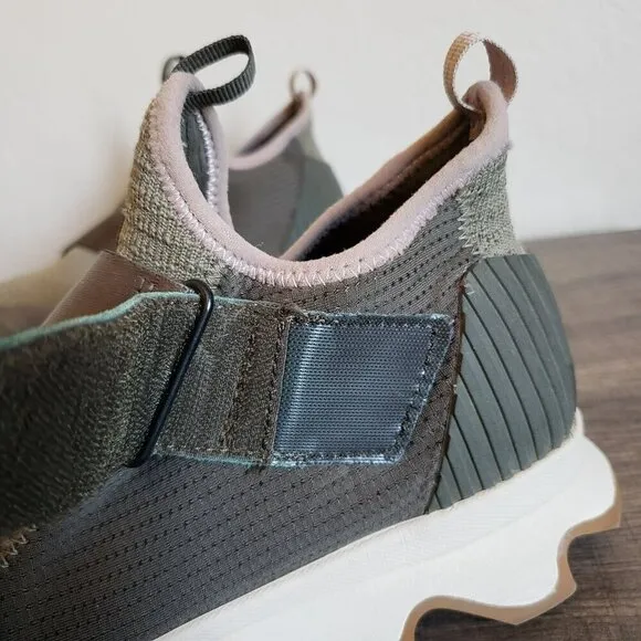 Sorel Kinetic Slip-On Knit Sneakers Shoes Adjustable Alpine Tundra Green Size 9