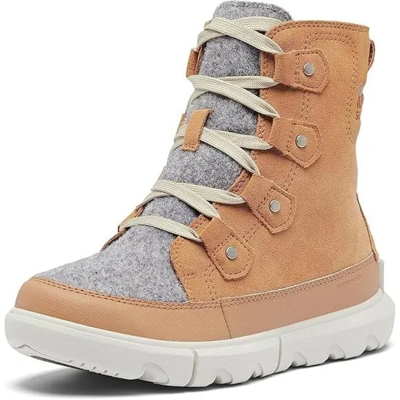 SOREL New $154 Explorer Next Joan Waterproof Tawny Brown Gray Size W 7