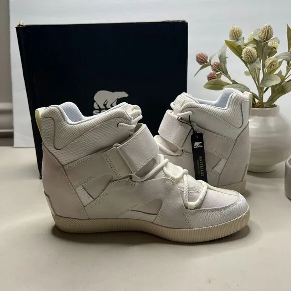 Sorel Out N About Sport Wedge Waterproof Shoes White Sea Salt Women's US 11 NWB