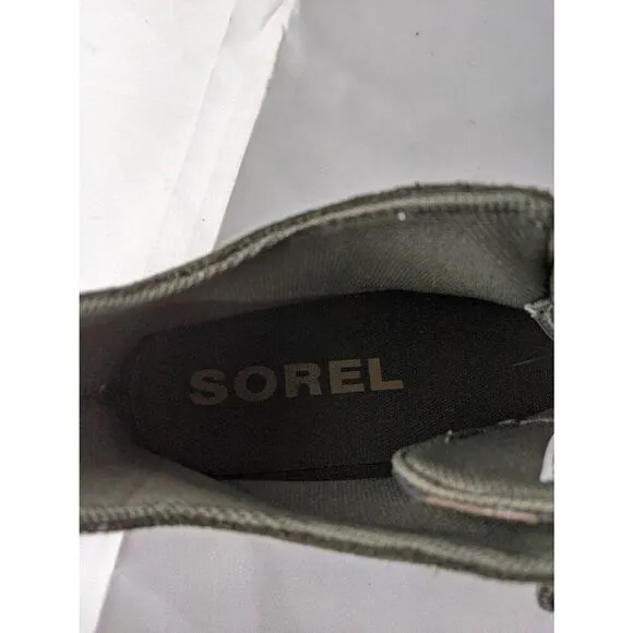Sorel Out N About Plus Duck Ankle Boots Lace up Green / Camo  size 9.5