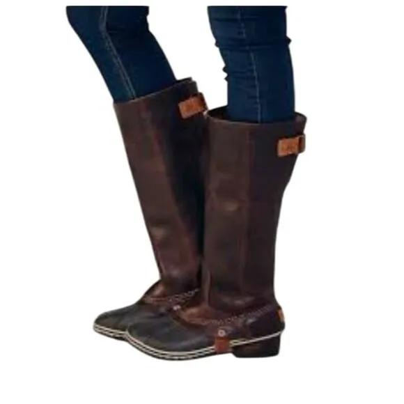 SOREL SLIMPACK Tall 10 Equestrian Riding Boot Brown Waterproof RARE HTF EUC