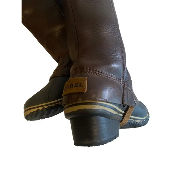SOREL SLIMPACK Tall 10 Equestrian Riding Boot Brown Waterproof RARE HTF EUC