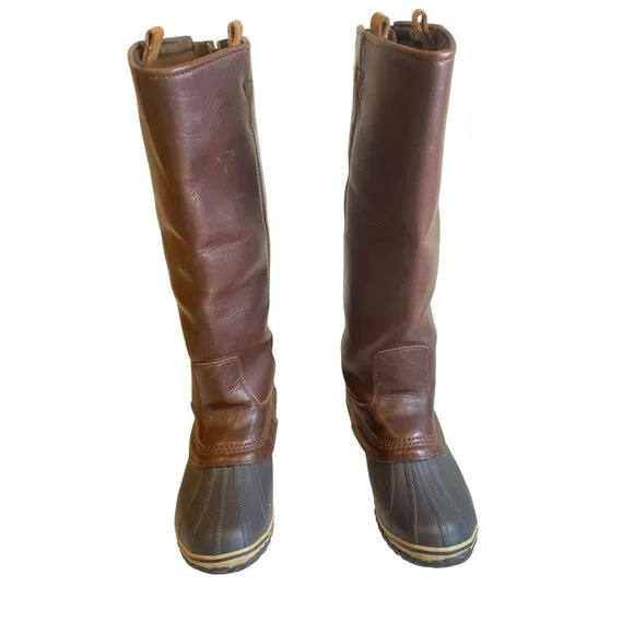 SOREL SLIMPACK Tall 10 Equestrian Riding Boot Brown Waterproof RARE HTF EUC