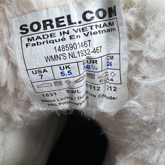 Sorel Tivoli Admiral Winter Waterproof Boots 7 Brown Navy
