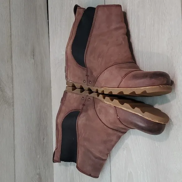 Sorel Women Lea Redwood Waterproof Ankle Wedge Boots shoes sz 10.5
