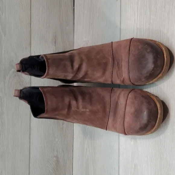 Sorel Women Lea Redwood Waterproof Ankle Wedge Boots shoes sz 10.5