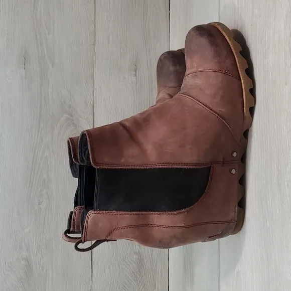 Sorel Women Lea Redwood Waterproof Ankle Wedge Boots shoes sz 10.5