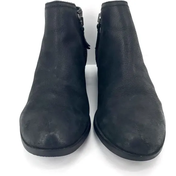 Sorel Womens Lolla NL2267-010 Black Leather Ankle Boots Size 11