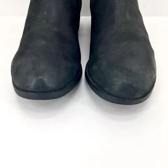 Sorel Womens Lolla NL2267-010 Black Leather Ankle Boots Size 11