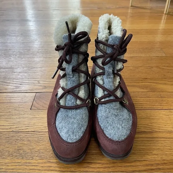 Sorel Womens Sneakchic Shearling Alpine Ankle Boots NL3287-908 Size 7