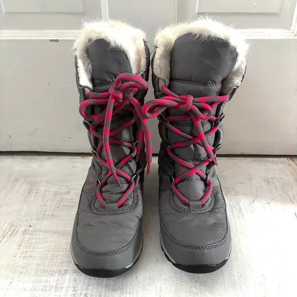 Sorel Women's Whitney Tall Lace Snow Boot Quarry Bright Rose Size 7