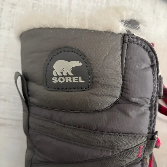 Sorel Women's Whitney Tall Lace Snow Boot Quarry Bright Rose Size 7