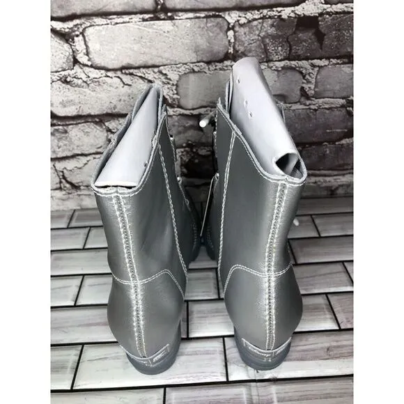 Sorel x Disney Joan of Arctic Metallic Silver Lace Wedge Frozen Boots Women 5/37