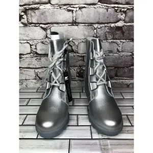 Sorel x Disney Joan of Arctic Metallic Silver Lace Wedge Frozen Boots Women 5/37
