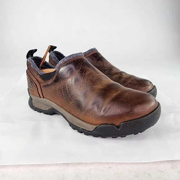 Sorel Paxon Moc Waterproof Brown Leather Slip-On US 9 Men's Hiking Walking Shoes