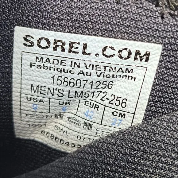 Sorel Paxon Moc Waterproof Brown Leather Slip-On US 9 Men's Hiking Walking Shoes