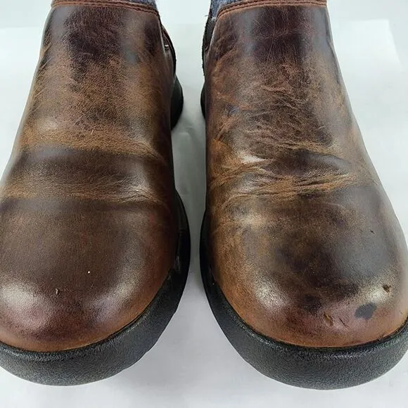 Sorel Paxon Moc Waterproof Brown Leather Slip-On US 9 Men's Hiking Walking Shoes