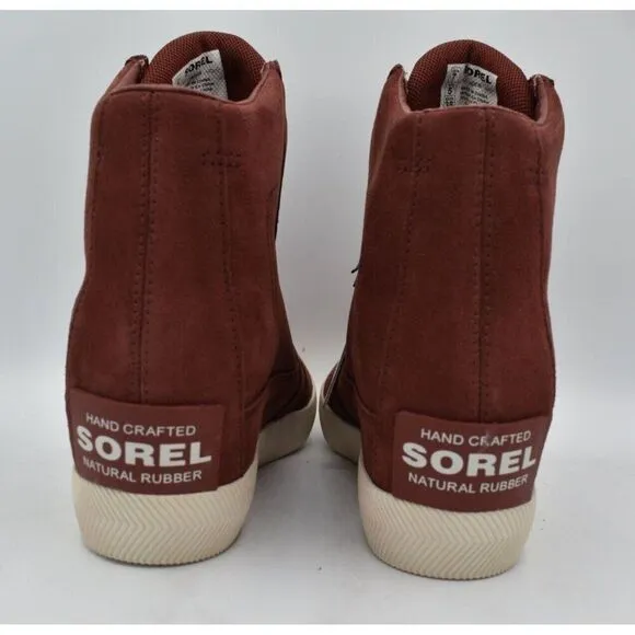 Sorel Womens Size 7.5 Out N About Spice Chalk Waterproof Suede Wedge Shoes