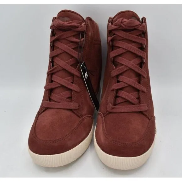 Sorel Womens Size 7.5 Out N About Spice Chalk Waterproof Suede Wedge Shoes