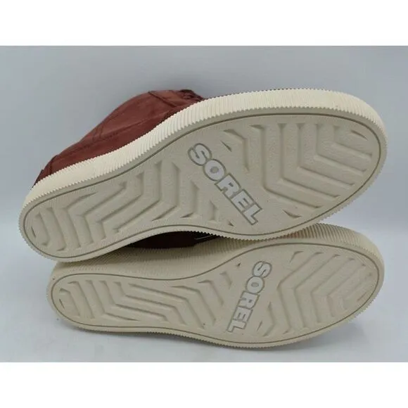 Sorel Womens Size 7.5 Out N About Spice Chalk Waterproof Suede Wedge Shoes