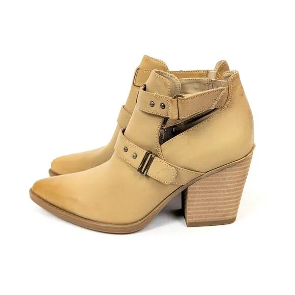SOUL Naturalizer Light Tan Matcha Ankle Boots Size 6