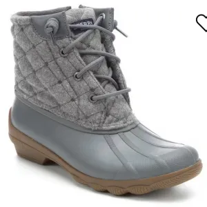 Sperry Gray Skyler Gulf Quilted Duck &amp; Rain Boots