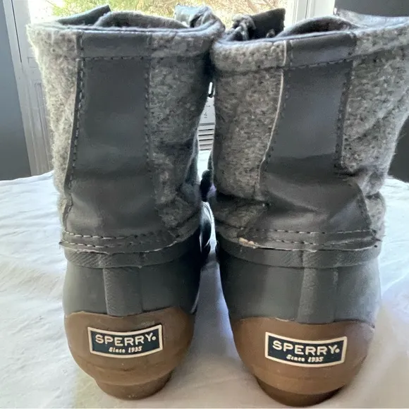 Sperry Gray Skyler Gulf Quilted Duck &amp; Rain Boots