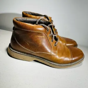 SPERRY TOP SIDER BROWN LEATHER LACE UP ANKLE BOOTS SIZE 8