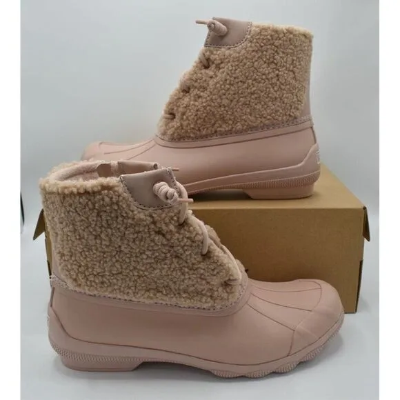 Sperry Top Sider Womens Size 9 Syren Gulf Sherpa Rose All Weather Duck Boots