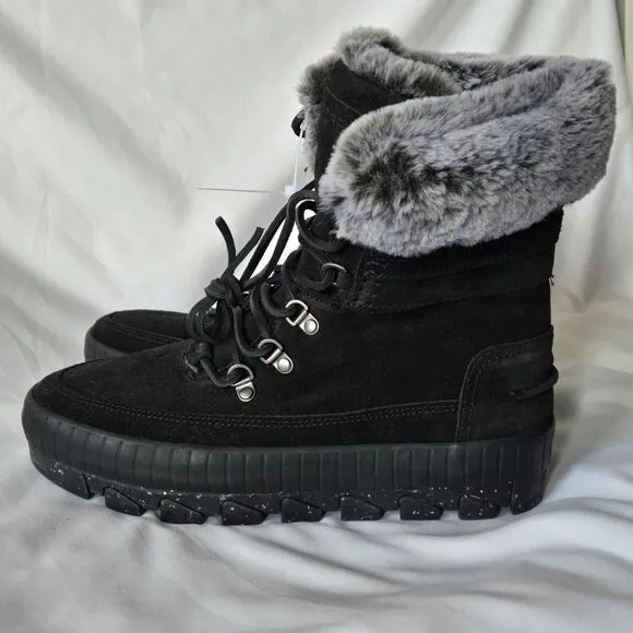 Sperry Womens Torrent Lace Up Size 8.5 Black Waterproof Winter Boots Insulated