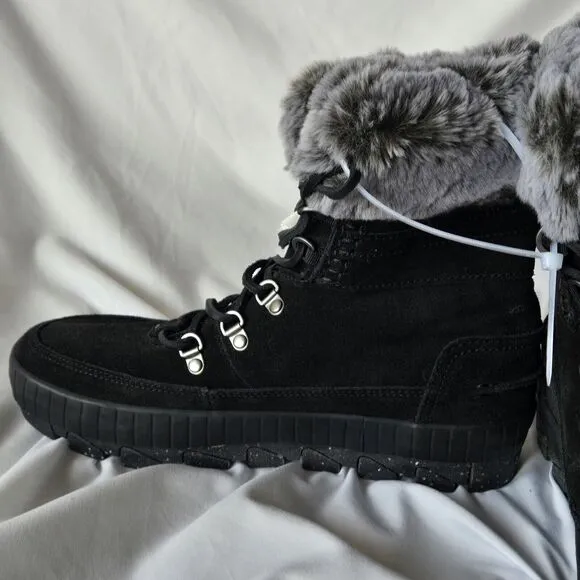 Sperry Womens Torrent Lace Up Size 8.5 Black Waterproof Winter Boots Insulated