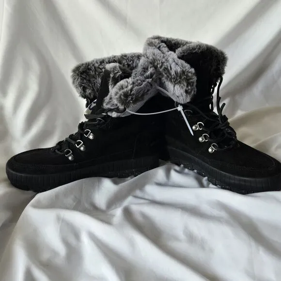 Sperry Womens Torrent Lace Up Size 8.5 Black Waterproof Winter Boots Insulated