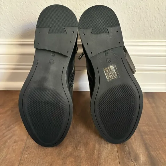 Spring Step Women Size 37 (US 6.5) Pristina Black Leather Buckle Ankle Boots