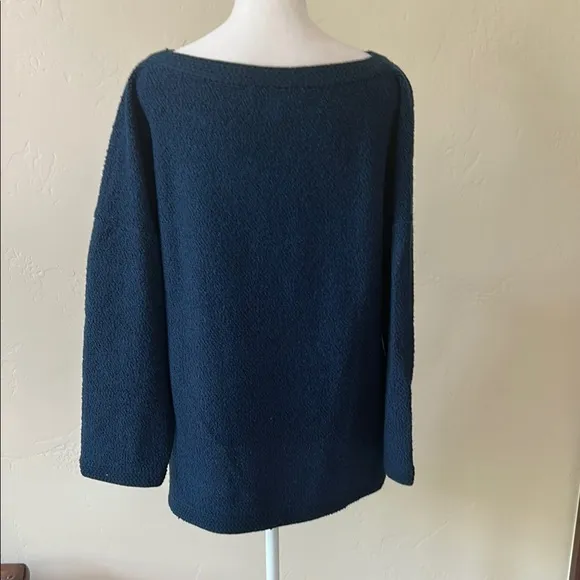 St. John Marine Blue  Boat Neck Sweater