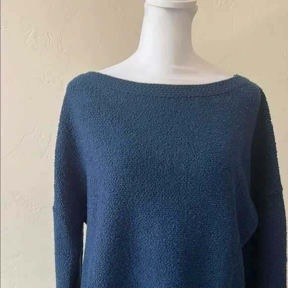 St. John Marine Blue  Boat Neck Sweater