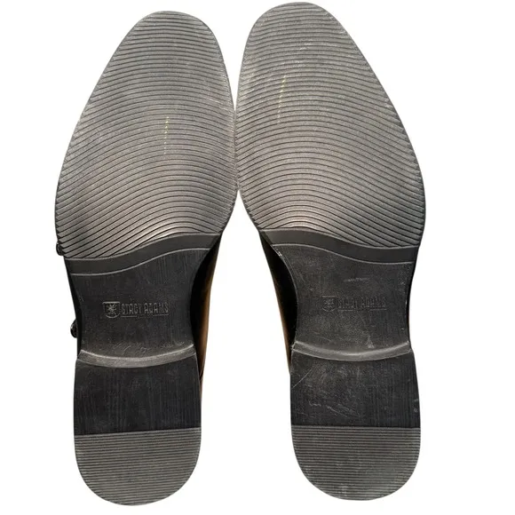 Stacy Adams Men's 8.5M Black Double Monk Strap Dress Shoes Cap Toe