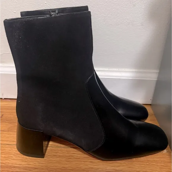 STAUD Women’s Black Leather Suede Andy Ankle Boots Size 8 NEW