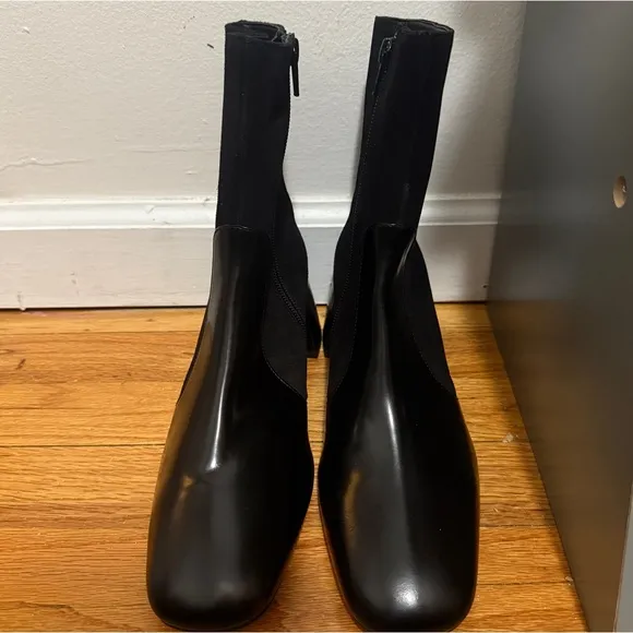STAUD Women’s Black Leather Suede Andy Ankle Boots Size 8 NEW