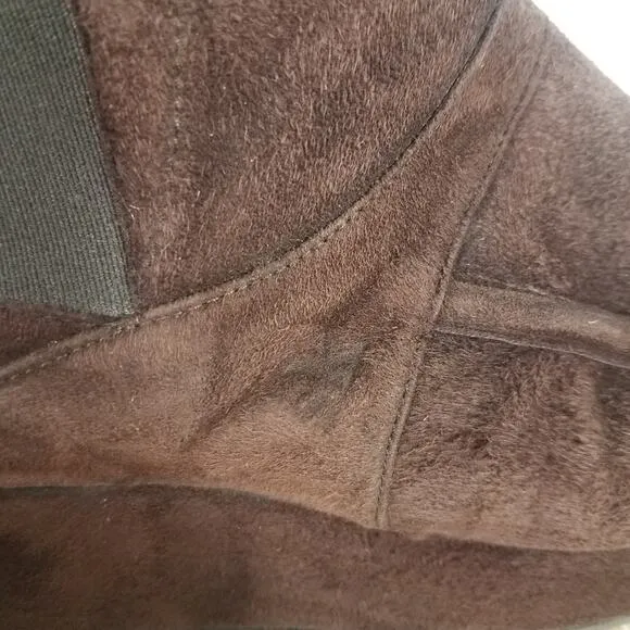 Stephane Kelian | Brown Suede Ankle Boots Platform 9.5 Slip On