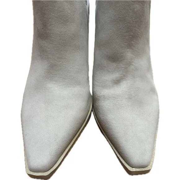 Steve Madden Cornelia Bone Suede Boots Size 11 Leather Shoes New!