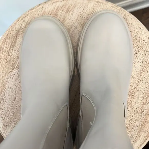 Steve Madden Hesitant Lug Mid Calf Boot Bone Leather Size 8.5 NIB