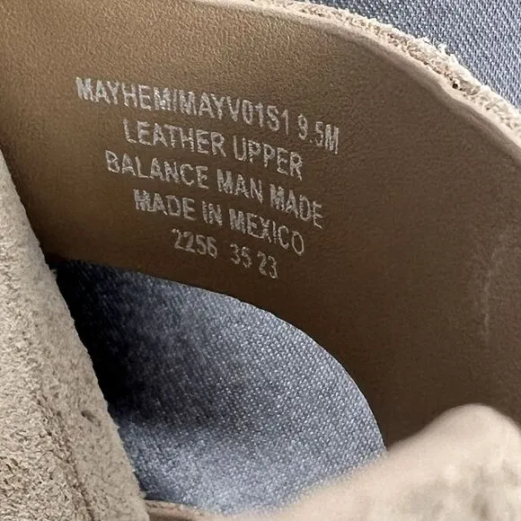 Steve Madden Mayven Sandals Women's 9.5 Taupe Suede Slides Buckles Beige Shoes