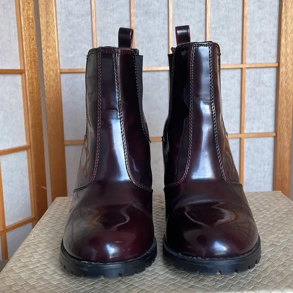 Steve Madden Oxblood Burgundy Anarchy Boots with 3.5”Heel Size 7M