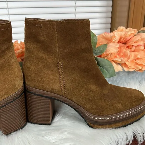Steve Madden Shaniya Suede Ankle Boots Booties Sz 10